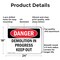 Signmission Demolition In Progress Keep Out Danger Sign, Aluminum, 24in W x 18in L, 2PK OS-2PACK-DS-A-1824-L-1835 - alternate 4